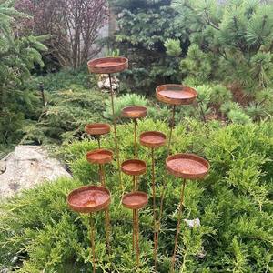 Ensemble de piquets de jardin modernes en métal avec boule décorative, supports décoratifs en fer pour plantes, pour pots de fleurs et allées de jardin - Product Image 4