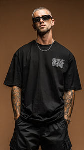 เสื้อยืดพิมพ์ลายทั้งตัวแบบสวมใส่สบายสำหรับผู้ชาย เสื้อยืดพิมพ์ลายไหล่ตก ผ้าฝ้ายโพลีเอสเตอร์ 100% เสื้อยืดพิมพ์ลายสำหรับผู้ชาย - Product Image 5