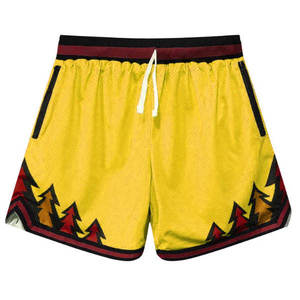 Shorts de bain extensibles de qualité supérieure pour hommes, shorts de plage à taille élastiquée avec cordon de serrage, design graphique personnalisé, doublure en maille - Product Image 2