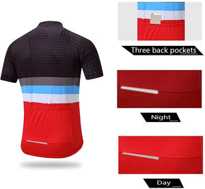 Uniforme de Ciclismo de Buena Calidad, Ropa de Ciclismo con Logotipo Personalizado, Uniforme de Ciclismo Sublimado de Manga Corta - Product Image 3