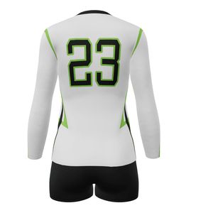 Custom Women Long Sleeve <b>Volleyball</b> Jersey <b>Set</b> Quick Dry Breathable Sublimation Team Uniform OEM ODM Wholesale Supplier - Product Image 4