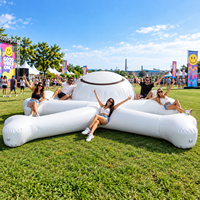 Grande Décoration Gonflable Géante Personnalisée en Forme de Crâne Souriant, Idéale pour Festivals, Événements et Expositions en Extérieur