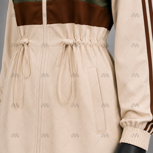 Ensemble de sport modeste 2 pièces pour femme, haut à col montant et manches longues, jupe longue, décontracté, respirant, hiver-été, élégant, OEM - Product Image 4