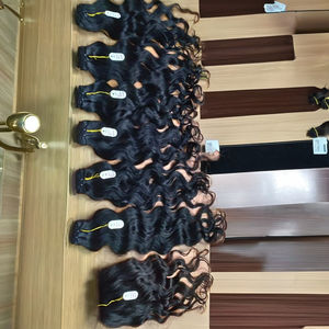 Extensión de cabello natural indio remy, cabello de grado ondulado, 12a, 100% natural - Product Image 1