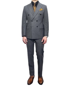 Trajes de Oficina para Hombre de 2 Piezas con Rayas y Solapa Delgada, Personalizables, para Bodas, Eventos Formales y Negocios, Diseño Transpirable, Gran Venta - Product Image 6