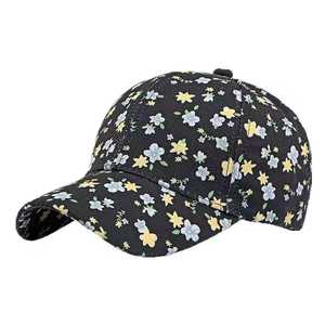 Floral Print Cotton Baseball Cap Unisex Adjustable Breathable Casual <b>Hat</b> Spring Summer Style - Product Image 3