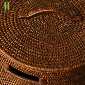 Cesta de Almacenamiento de Mimbre Hecha a Mano con Diseño Vintage y Moderno para Lavandería y Dormitorio, Cajas y Contenedores de Almacenamiento, Mimbre OEM 2026 - Product Image 2