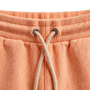 <b>Men</b> Peach Orange Jogger Sweatpants <b>Elastic</b> <b>Waist</b> Drawstring Cuffed Ankle Casual Lounge <b>Trousers</b> Custom Logo Apparel Manufacturer - Product Image 6