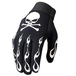 Gants de moto de haute qualité à motif flamme de crâne, respirants, antidérapants, pour le sport, conception personnalisée, commande en gros disponible - Product Image 1