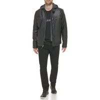 Chaqueta de Cuero de Alta Calidad, Piel de Cordero Genuina, Directo de Fábrica, Talla Grande, Chaqueta de Cuero con Cremallera, a la Moda para Hombre, Abrigos de Cuero