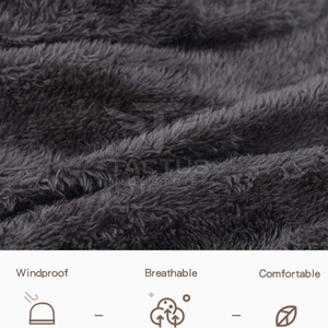 Gorro de Punto Acrílico 100% Jacquard Gris, Gorro de Invierno Holgado, Ajustable, Unisex, Casual, para Exteriores - Product Image 2