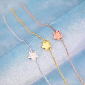 Handmade Sterling <b>Silver</b> 18K Gold Plated 10mm Star Blank Bezel Cup Chain <b>Bracelet</b> Setting Breastmilk Keepsake DIY Resin Bag - Product Image 2