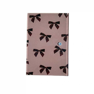 Cute <b>Bow</b> Pattern Solid Eco-Friendly Pink Acrylic Professional Rectangle Magnetic Eyelash Extension <b>Holder</b> Palette Custom Logo - Product Image 3