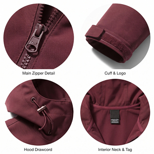 Men's Customized Waterproof Hooded Windbreaker Jacket Men's <b>Zip</b>-<b>Up</b> Rain Jacket Hood Men's Hiking Camping Rain Jackets - Product Image 6