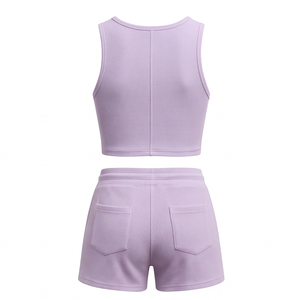 Conjunto de Leggings y Camiseta sin Mangas para Mujer, Personalizado por MALUZA INDUSTRIES, al por Mayor, Transpirable, Antibacterial, de Secado Rápido, Ropa Deportiva Formal de Dos Piezas - Product Image 2