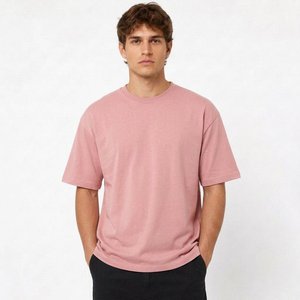 Custom drop shoulder mens <b>tshirt</b> Low MOQ for US Streetwear Brands with drop shoulder and dtg printing - Product Image 2