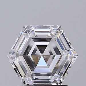 CONCEPTION - Diamante Cultivado en Laboratorio de Corte Hexagonal Escalonado de 1.02 Quilates, Color D, Claridad VS1, Perforado con Láser, Certificado IGI CVD 579372740 - Product Image 1