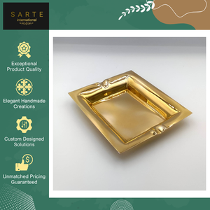 Premium Quality Bulk Supply Handmade Decorative Brass Natural Luxury Hand Carved Polished Surface <b>Table</b> Smoking Ashtray - Product Image 4