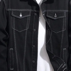 Vestes en jean pour hommes, nouveau style, haute qualité, prix usine, vente en gros, style décontracté urbain - Product Image 5