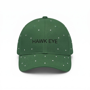 Gorra de Béisbol Bordada con Pedrería Ojo de Halcón, Verde, 6 Paneles, Ajustable, Unisex, Casual, Tela Twill, Color Sólido, Logotipo Frontal - Product Image 4