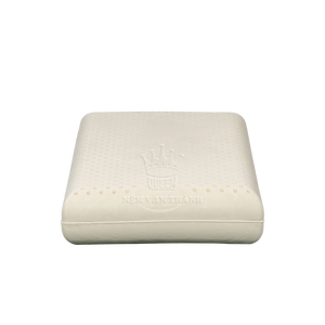 Oreiller de massage en latex RICE WHITE 100% naturel, écologique, motif végétal, en polyester/coton, forme carrée, pour le cou, fabriqué au Vietnam - Product Image 2