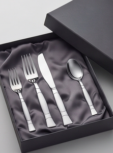 Nouvel ensemble de couverts en acier inoxydable mat argenté, vaisselle haut de gamme pour hôtels, mariages, repas et essentiels de cuisine - Product Image 6