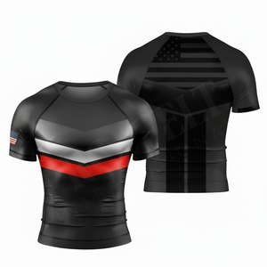 Workout Wear Heavy Duty Cycling Jersey Short Sleeve <b>Compression</b> <b>Shirt</b> Breathable Sports Rash Guard Fitness Running Training Top - Product Image 3