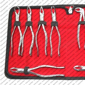 Ensemble de 10 pinces d'extraction dentaire en acier inoxydable allemand, kit de pinces d'extraction dentaire, instrument chirurgical dentaire certifié CE - Product Image 2