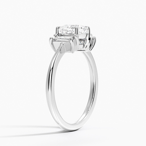 BOJ Ring 0103 Cushion Cut 925 Silver Halo <b>Stone</b> Prong Setting Solitaire Diamond Ring 2ct D Color VVS1 Moissanite GRA Certified - Product Image 2