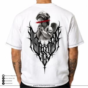 Custom Men Oversized Streetwear Graphic T-Shirt High Quality Digital Print Gothic <b>Skull</b> Heavyweight Casual Cotton Men Tee Shirt - Product Image 2