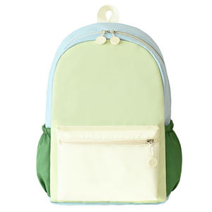 Sac à dos scolaire color block pastel pour adolescentes, léger, imperméable, avec poches latérales et double fermeture éclair - Product Image 6