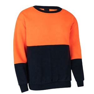 Sweat-shirt de sécurité à col rond en polycoton avec bandes réfléchissantes pour hommes, vêtements de travail réfléchissants - Product Image 1