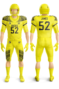 Ensemble d'uniformes de football américain à manches courtes, personnalisés par sublimation, grandes tailles, OEM ODM, pour équipes - Product Image 5