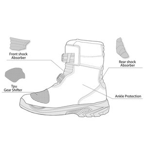 Botas de Motocross JERSIZ al por Mayor, Impresas, Transpirables, Resistentes al Viento, Impermeables, Antideslizantes, Personalizables, Unisex, de Cuero - Product Image 2
