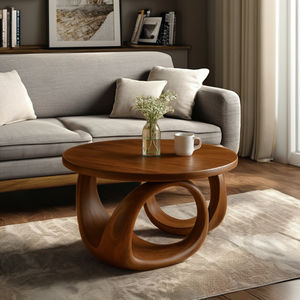 Proveedor de Vietnam, mesa de centro de madera de tamaño personalizable, diseño europeo único, muebles duraderos para el hogar, sala de estar, mesa decorativa - Product Image 2