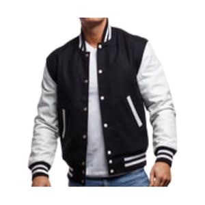 Varsity <b>Jacket</b> baseball Men Crafted With High Quality Fabric and Patchwork <b>Leather</b> Wear Plus Size Lettermen <b>Jacket</b> - Product Image 2