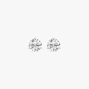 Pendientes de botón Martini de oro blanco de 14K con diamante cultivado en laboratorio, corte brillante, engaste de garra, parte trasera roscada, 2.00 quilates, chapados en rodio, de moda - Product Image 1