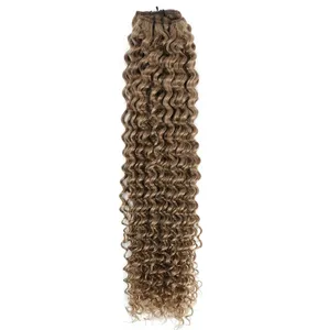 100% Remy Weft <b>Curly</b> Hair Highlighted Full Lace <b>Wig</b> Long Honey <b>Brown</b> Natural <b>curly</b> Texture Human Weft Customizable Size - Product Image 1