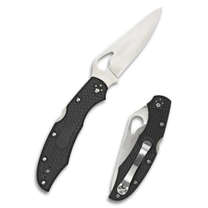 Couteaux de poche pliants à manche noir, lame longue et pointue en acier inoxydable avec trou pour le pouce, clip de poche en métal et pliage léger - Product Image 2