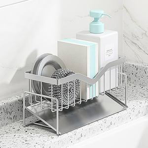 Single-Tier Stainless Steel Soap Sponge <b>Storage</b> Organizer Kitchen <b>Rack</b> heavy Duty Looking Stylish Sponge Holder In Wholesale - Product Image 1