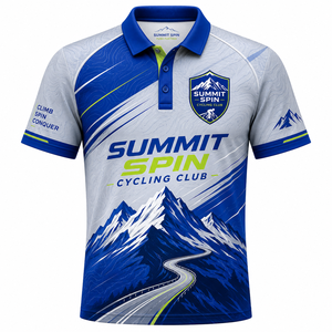 Polo de Manga Corta para Hombre Summit Spin, Estampado Digital, Transpirable, Diseño Deportivo, Corte Regular - Product Image 1