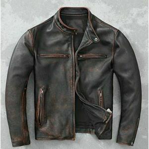 Vestes en cuir de style européen à fermeture éclair, fabriquées en Inde, vêtements pour hommes, coupe classique, veste de sport, prix de gros - Product Image 5