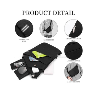Sac bandoulière pour homme de haute qualité, durable, tendance, populaire, avec fermeture à glissière, en polyester - Product Image 4