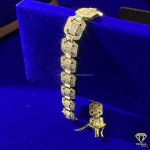 <b>Mens</b> VVS Moissanite Diamond in 925 Sterling Silver <b>Bangles</b> New Fashion 18K Gold Plated Original Custom Design Tennis Bracelets - Product Image 5