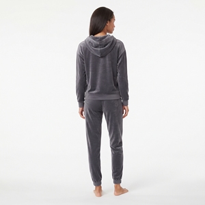 Conjunto Deportivo de Terciopelo de Alta Calidad para Mujer, Corte Regular, Dos Piezas Personalizadas, Sudadera con Capucha y Bolsillo Canguro, Pantalones Jogger, Ropa de Invierno - Product Image 4