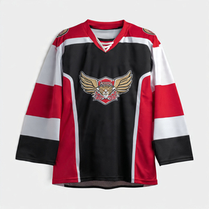 High Quality Men's Ice Hockey Wear Sublimated Ice Hockey Jerseys Custom Reversible Hockey Jerseys Perfect For Training Wholesale - Product Image 4