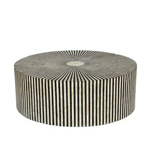 Mesa de centro de madera de estilo floral moderno con incrustaciones de hueso para decoración del hogar y muebles de sala de estar - Product Image 1