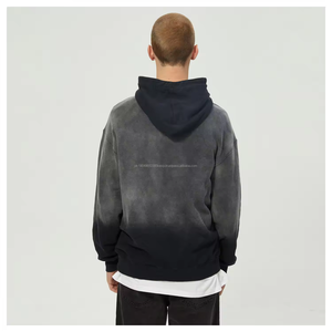 Sudadera con Capucha Estilo Y2K Personalizada, Sudadera Holgada de Gran Tamaño, Estilo Urbano, Corte Cuadrado, 500 Gsm, Sudadera con Capucha Desteñida por el Sol para Hombre - Product Image 3