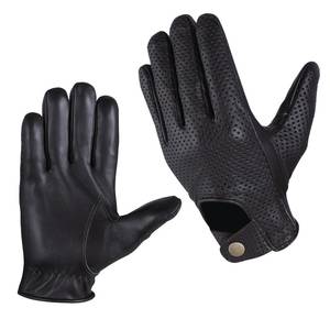 Gants de cyclisme d'hiver pour hommes en cuir de mouton, respirants, écologiques, compatibles écran tactile, détection de pointe, décontractés, unis, pour l'extérieur, en coton - Product Image 2