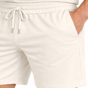 Pure Quality 100% Cotton Breathable <b>Knitted</b> Solid Men's Summer Street Style Suits Two Piece Golf Polo Shirts and Shorts <b>Set</b> - Product Image 4